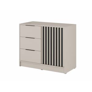 Komoda dwudrzwiowa z lamelami NIKO 105 cm kaszmir